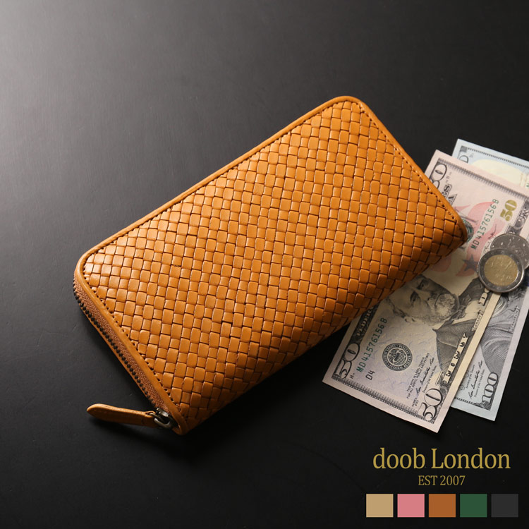 本革 ラウンドファスナー長財布 doob london