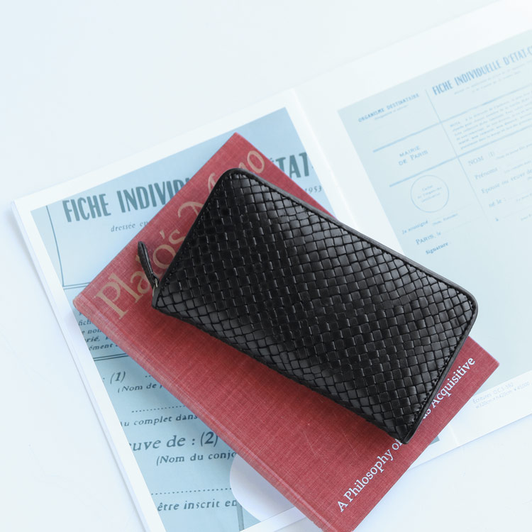 ブラック 本革 長財布 doob london