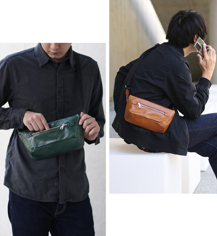 Jamale ステアーズ 日本製 牛革 ショルダーバッグ