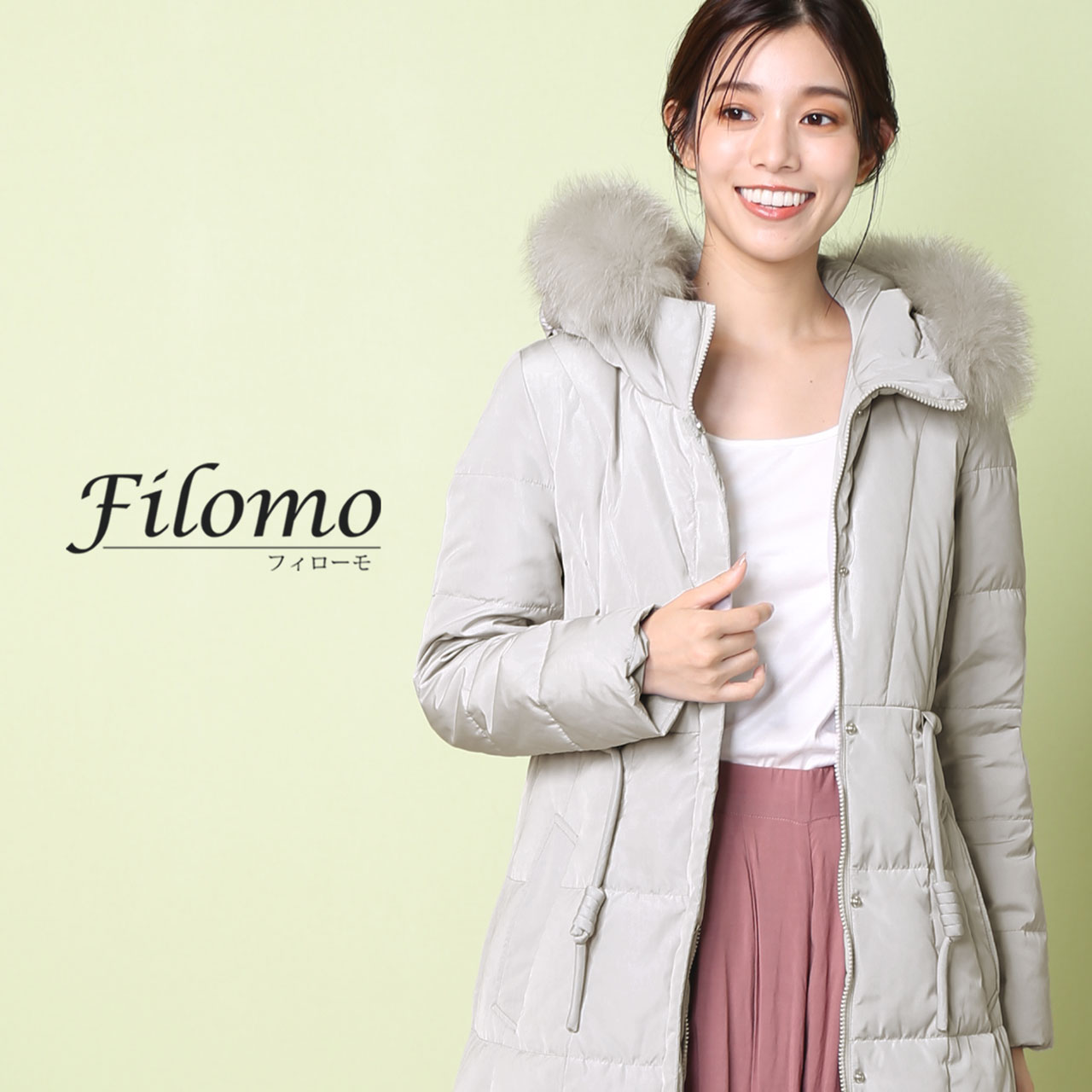 Filomo ダウンコート ライトグレー