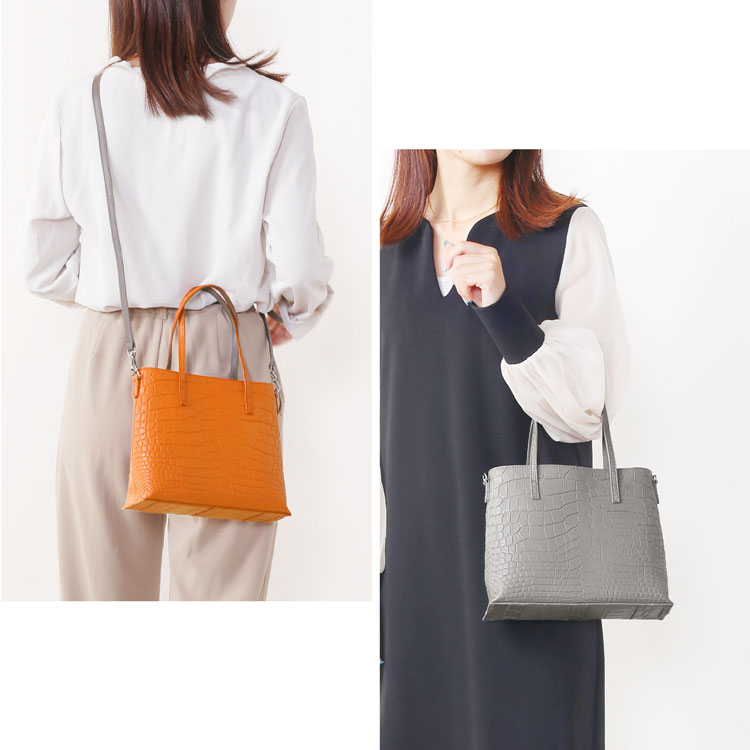 クロコダイル ショルダーバッグ ミニバッグ 2way