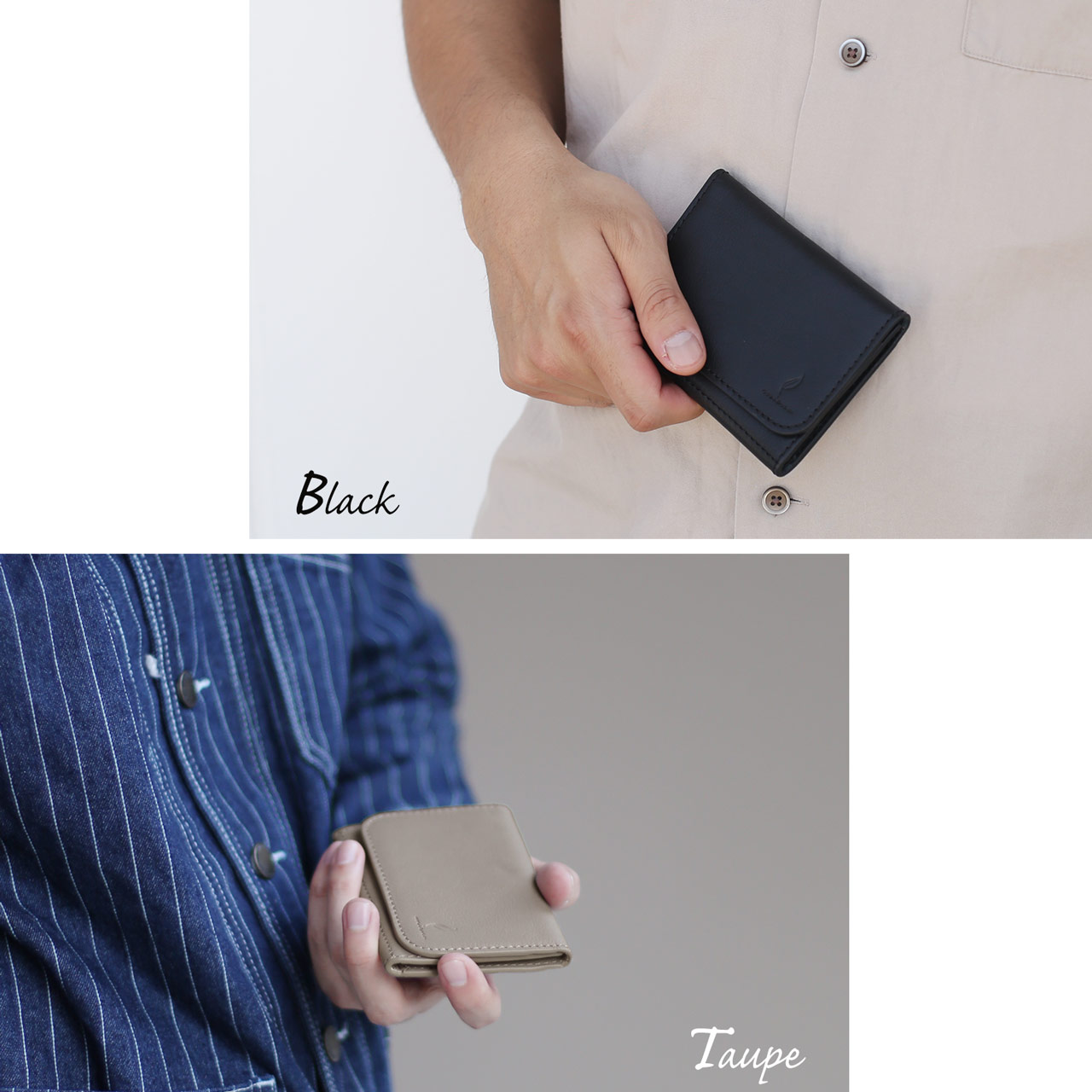 mieno nova 名刺入れ 本革 ブラック トープ ベージュ