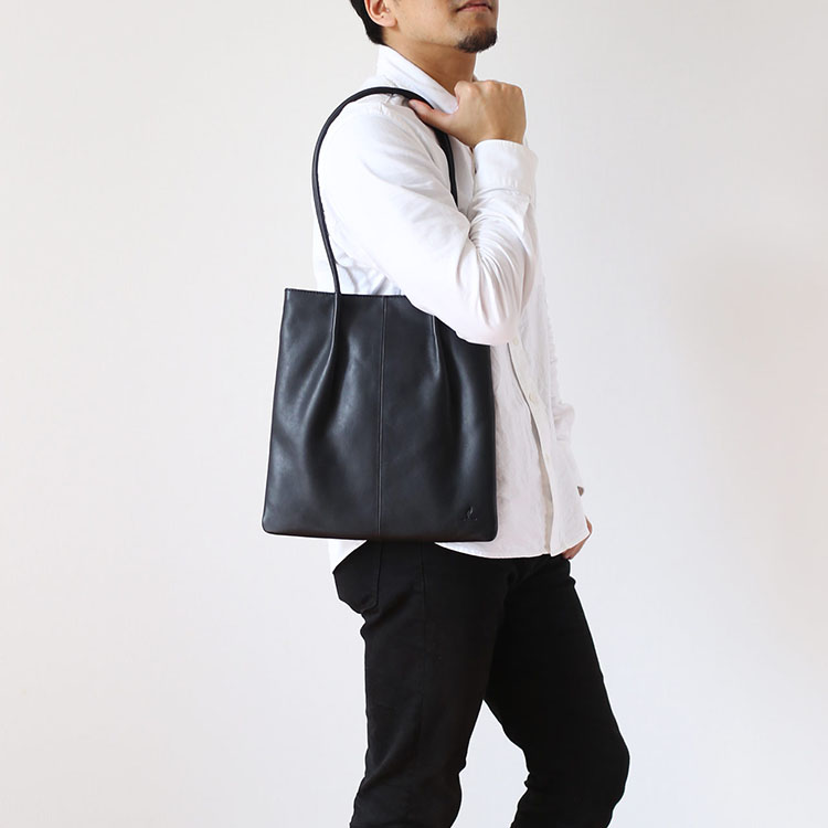 レザー トートバッグ 本革 ブラック