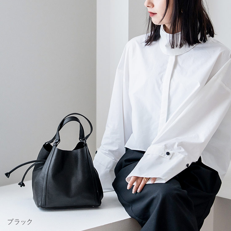 HALEINE ハンドバッグ ドロスト レディース キャメル