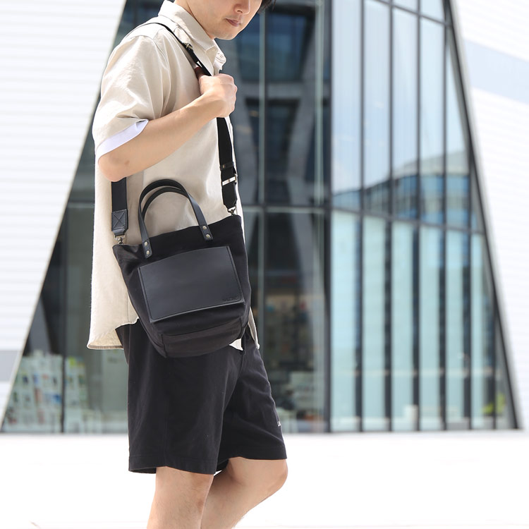 HALEINE ヌメ革 キャンバス 帆布 トート バッグ ブラント 本革