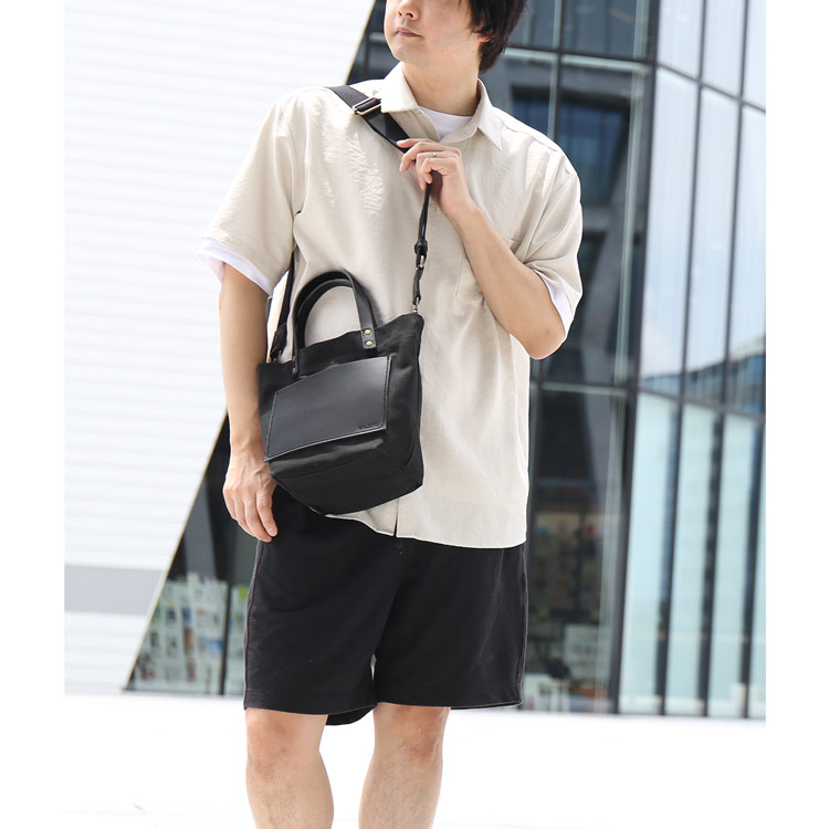 HALEINE ヌメ革 キャンバス 帆布 トート バッグ ブラント 本革