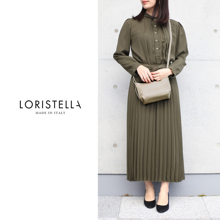 LORISTELLA ロリステッラ レザーバッグ レディース グレージュ