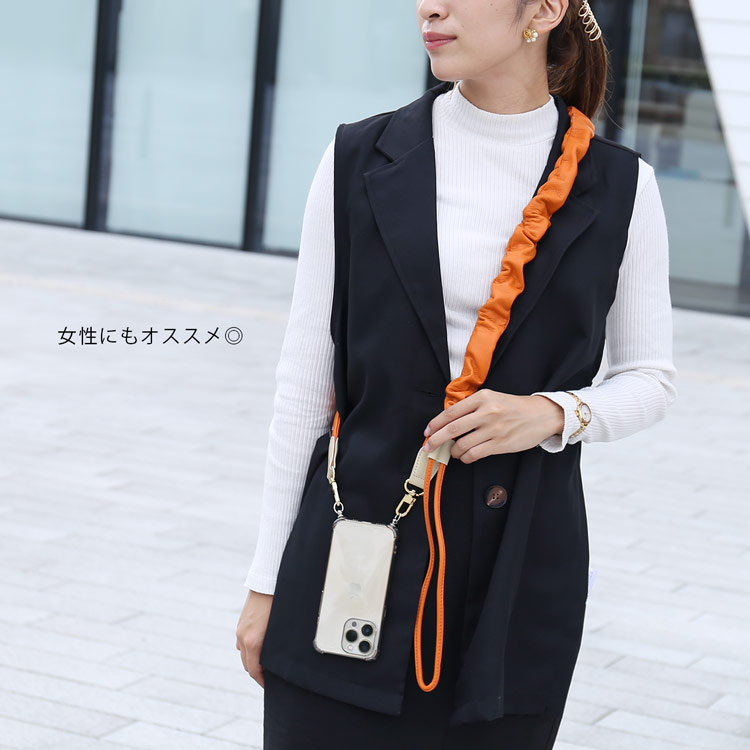 HALEINE アレンヌ 本革 スマホ ショルダーストラップ
