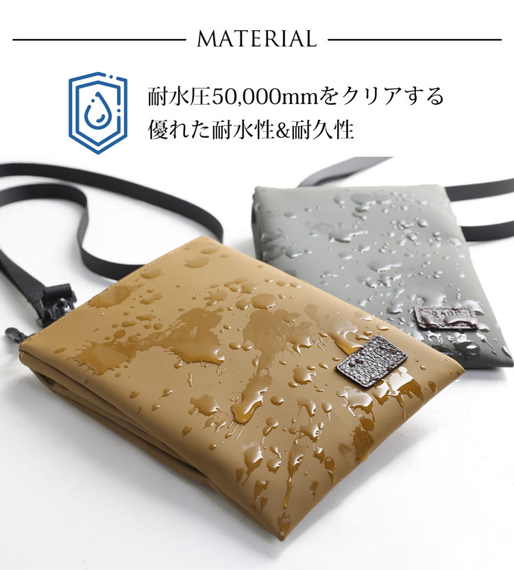PRAIRIE プレリー サコッシュ  レディース ｱｳﾄﾄﾞｱ 防水 止水ファスナー 丈夫 ボディバッグ ショルダーバッグ