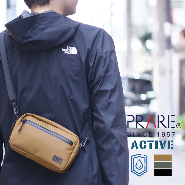 PRAIRIE プレリー 防水バッグ メンズ ｱｳﾄﾄﾞｱ 防水 止水ファスナー 丈夫 ボディバッグ ショルダーバッグ