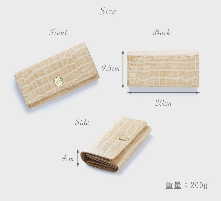 かぶせ レディース 長財布 GOLD PFEIL サイズ