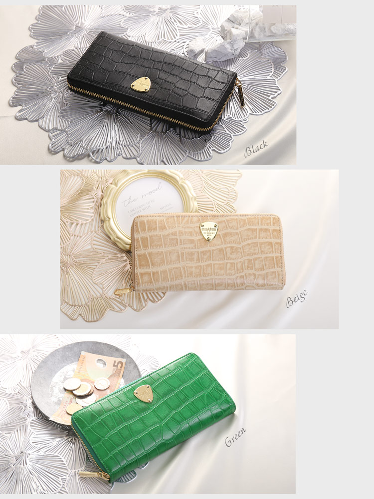 かぶせ レディース 長財布 GOLD PFEIL ブラック