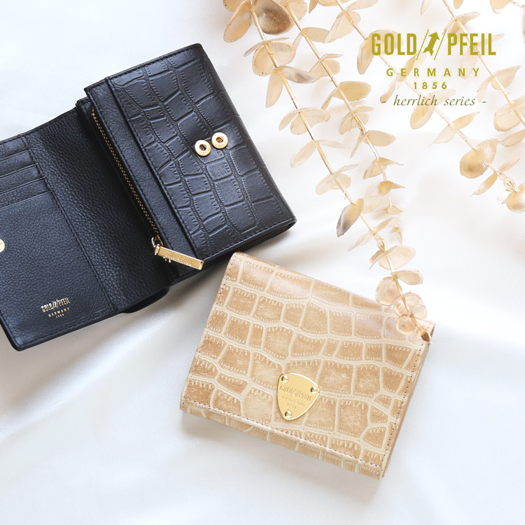 財布 レディース 二つ折り GOLD PFEIL