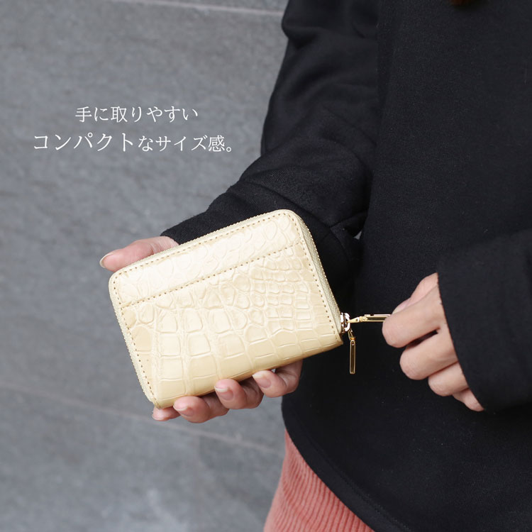 クロコダイル コンパクト 財布 レディース 小さい