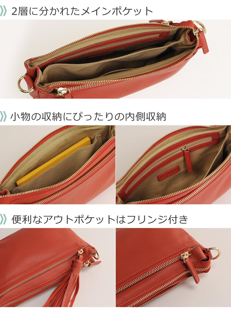 牛革 ミニ ショルダーバッグ