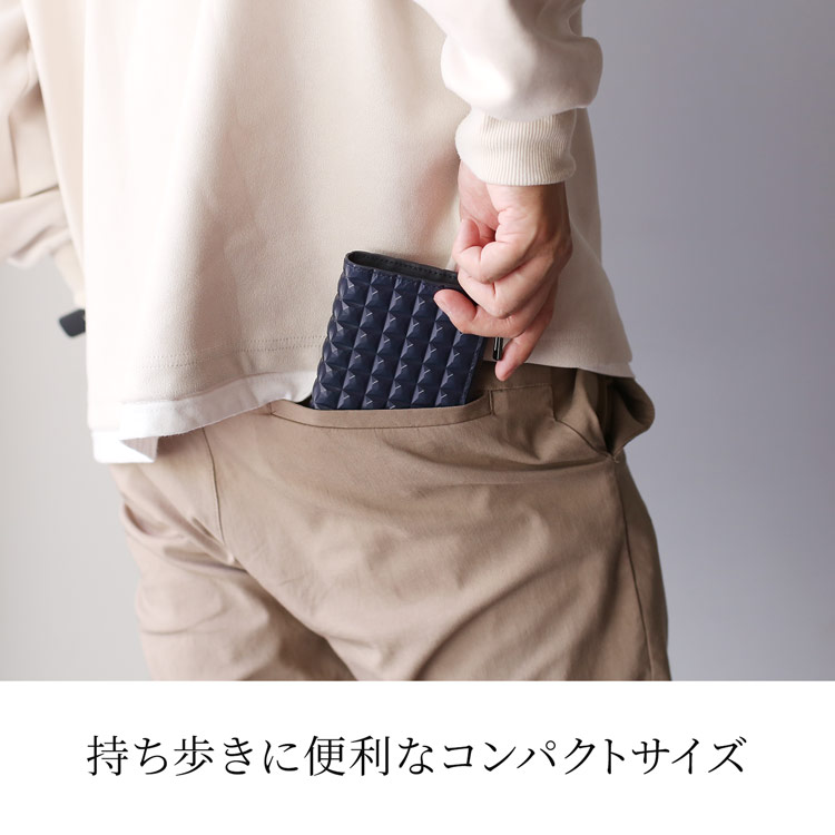 3Dデザイン 牛革 財布 コンパクト財布 L字ファスナー財布 ミニ財布 立体的 デザイン ダイヤ柄 ダイヤ模様 モード おしゃれ 幾何学