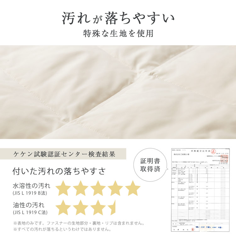 ダウンコート 白 オフホワイト 洗える 洗濯可 汚れが落ちる