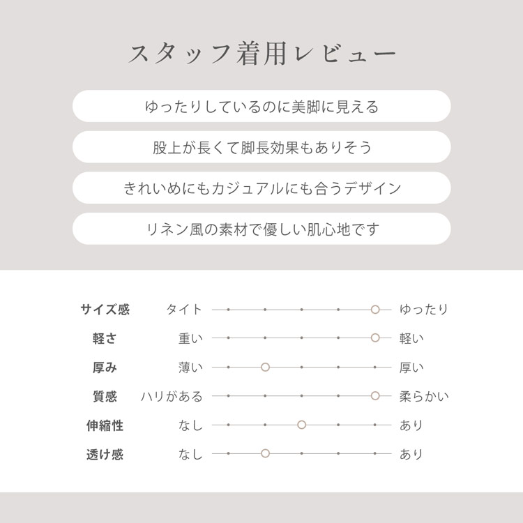 着心地 着用 レビュー スタッフ コメント