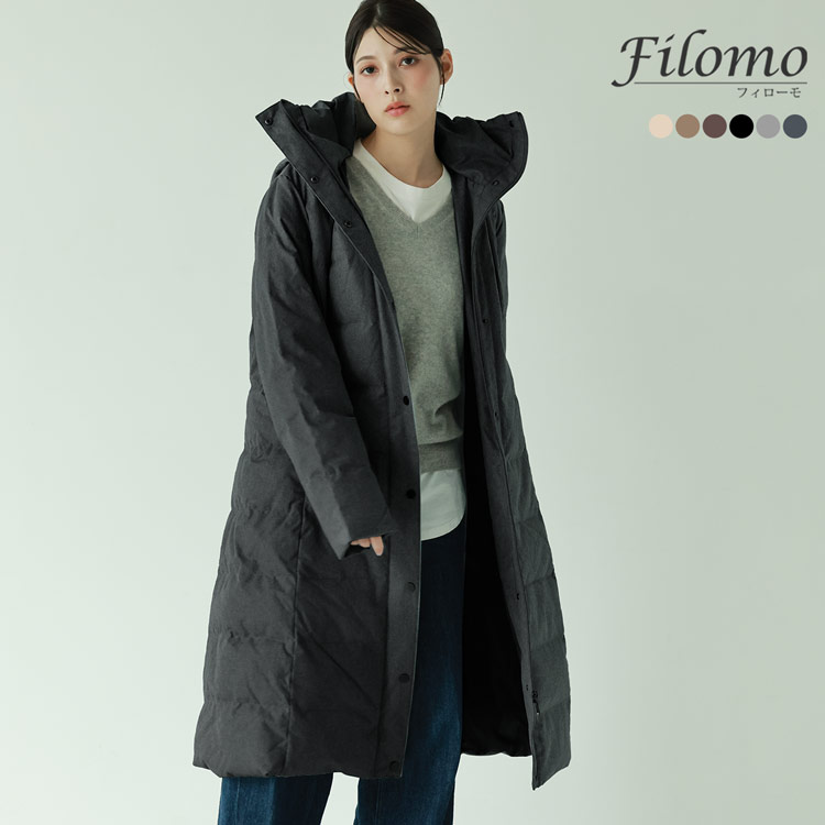 ダウンコート ロング丈 ダウン90% レディース ロングダウン