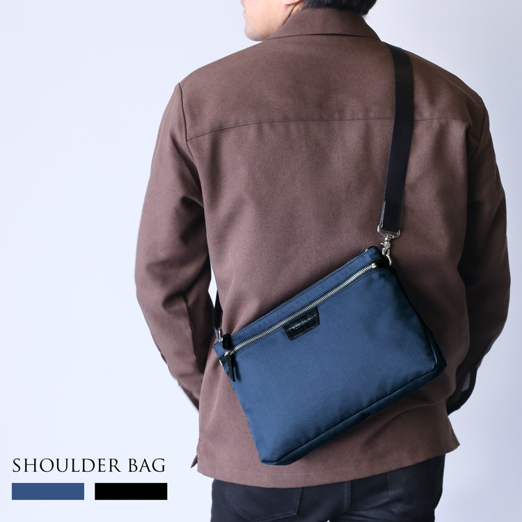 ショルダー バッグ 斜め掛け 肩掛け 薄型 サコッシュ 小さい 本革