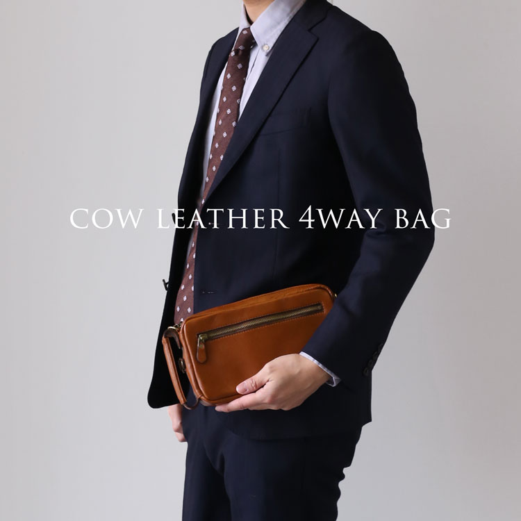 バッグ メンズ ボディバッグ 4way 日本製 牛革 ヌメ革 オイルレザー SADDLE