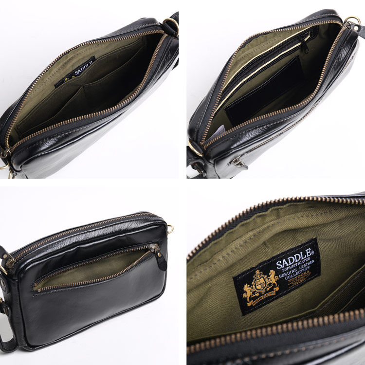 バッグ メンズ ボディバッグ 4way 日本製 牛革 ヌメ革 オイルレザー SADDLE