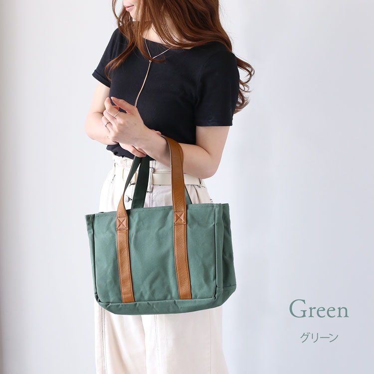 jamale 本革 ハンドバッグ 帆布 日本製