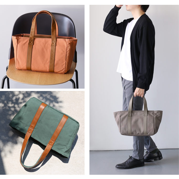 jamale 本革 トートバッグ 帆布 日本製