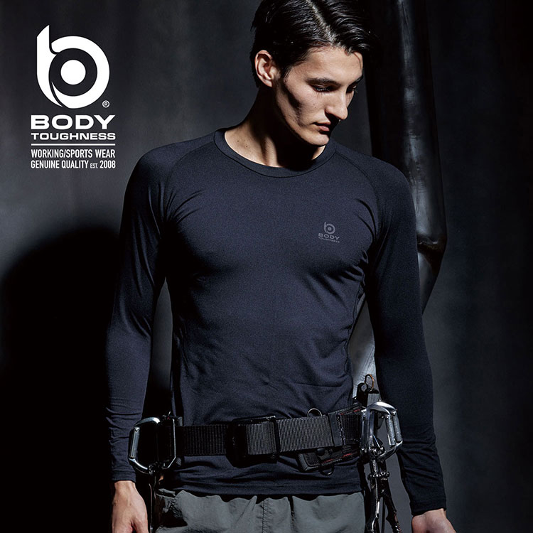 BODY TOUGHNESS クルーネックシャツ メンズ ロングスリーブ