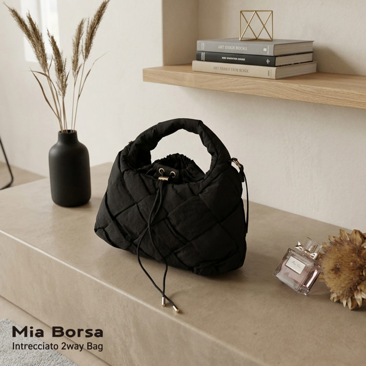 Mia Borsa ナイロン メッシュ バッグ イントレチャート 2WAY 軽量