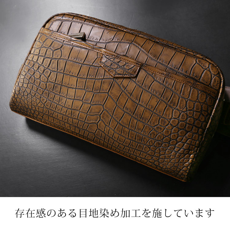 皮革の宝石クロコダイルのボディバッグ