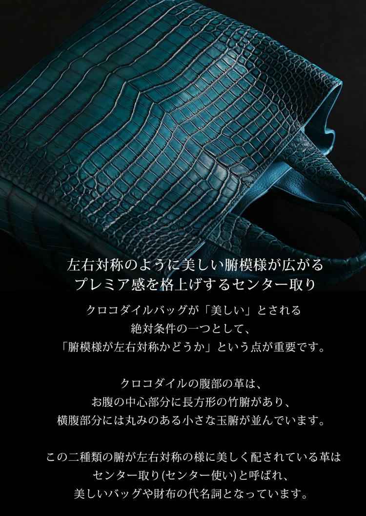 センター取りのスモールクロコダイル