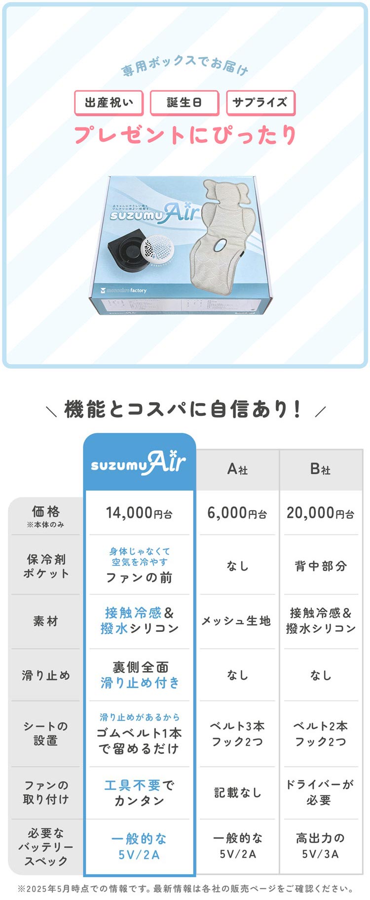 ベビーカー ファン付き クッション 熱中症対策 暑さ対策