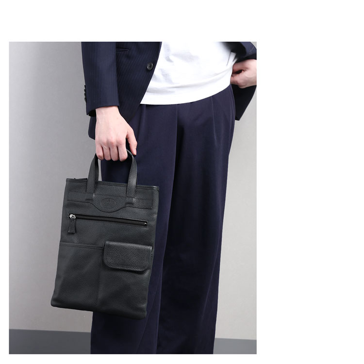 日本製 メンズ 牛革 ショルダーバッグ 手提げ 薄型 2WAY