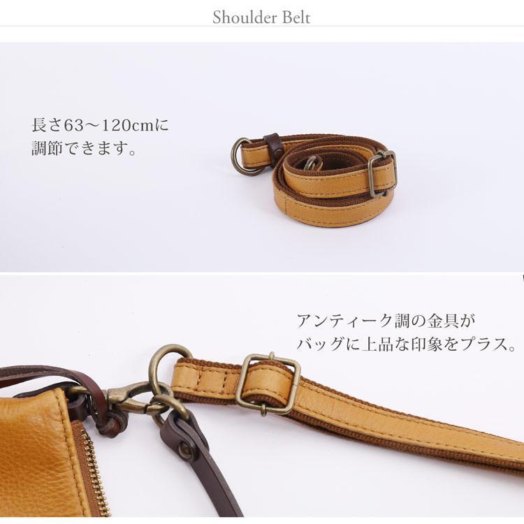 斜め掛けバッグ レディース 本革 2way 日本製