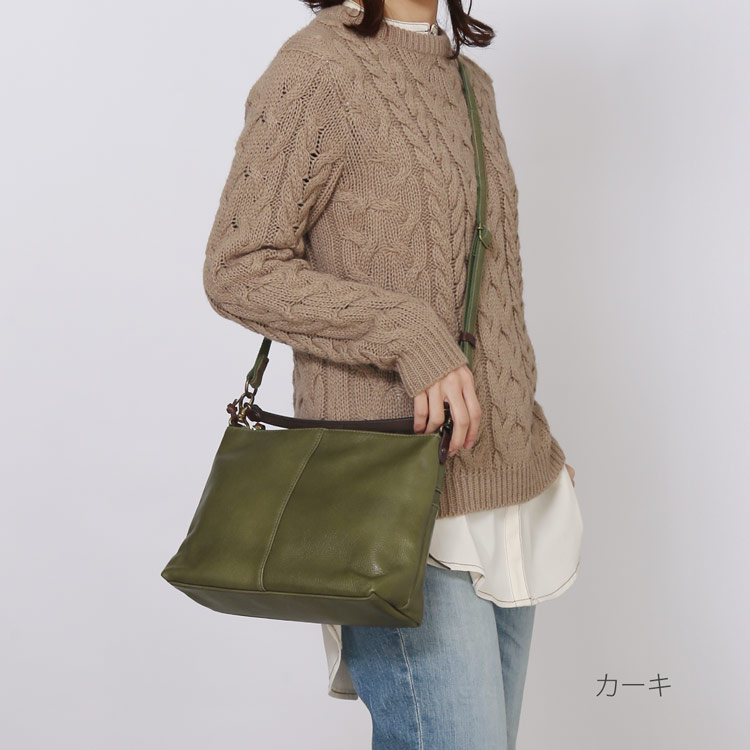 斜め掛けバッグ レディース 本革 2way 日本製