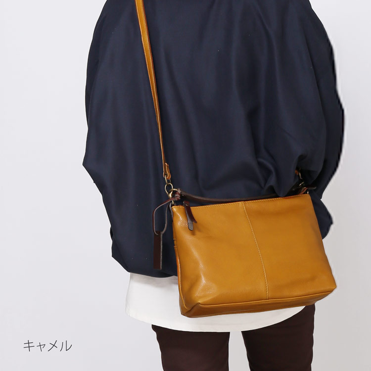 斜め掛けバッグ レディース 本革 2way 日本製