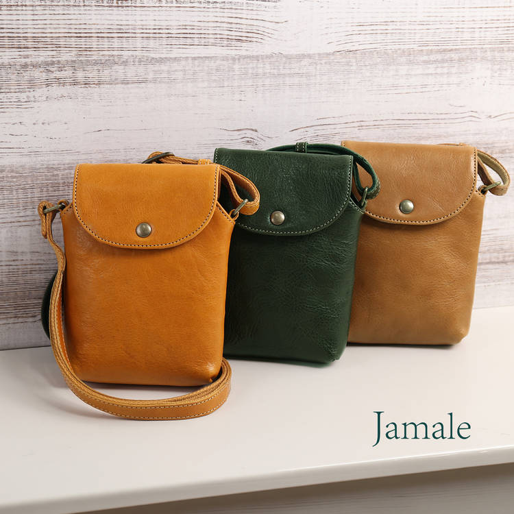 Jamaleヌメ革サコッシュ