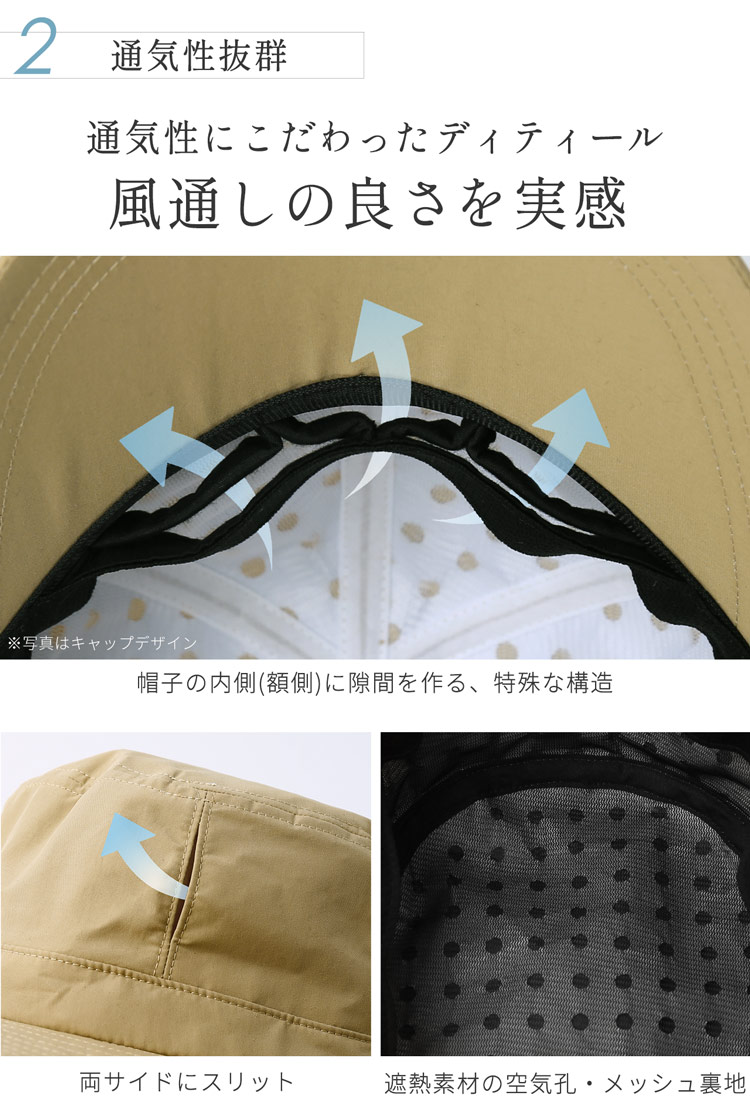 コカゲル 遮熱 涼しい 蒸れない 帽子 メンズ