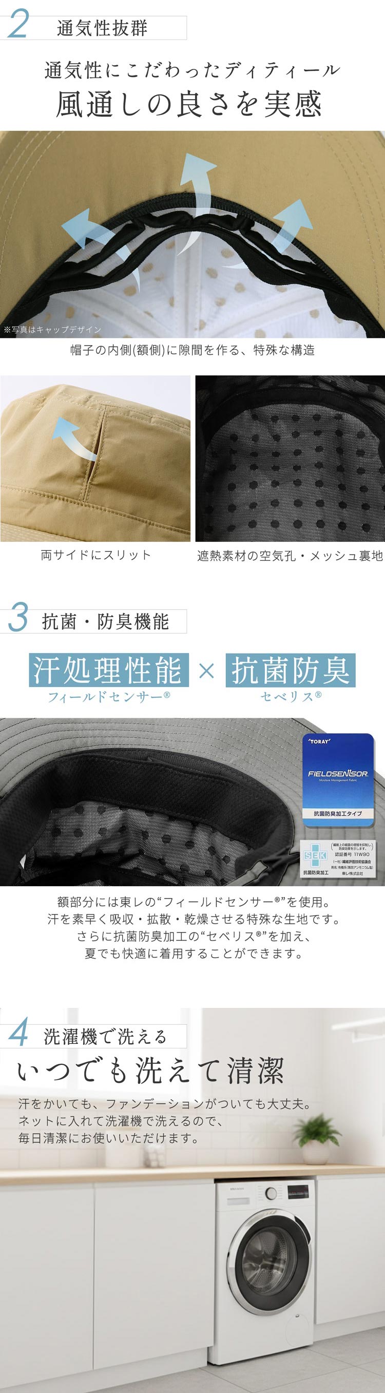 コカゲル 遮熱 涼しい 蒸れない 帽子 抗菌 防臭