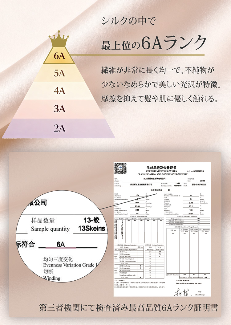 シルク 100% 枕カバー
