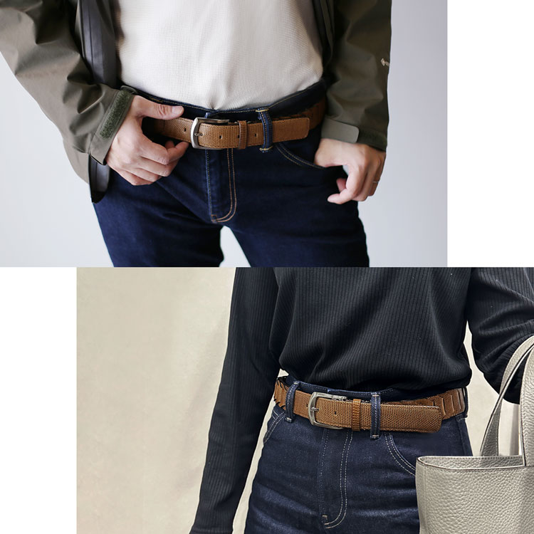 クロコダイル ベルト キャタピラ型編み込み