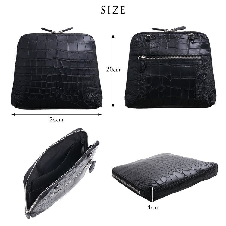 クロコダイル 2way ショルダーバッグ レディース 斜めがけ ミニバッグ 本革 マット加工 クラッチバッグ