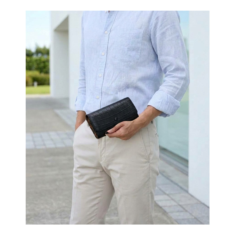 ショルダーバッグ 肩掛け財布 クラッチバッグ 長財布 3wayクロコダイル