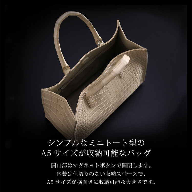 スモールクロコダイルミニトートバッグ