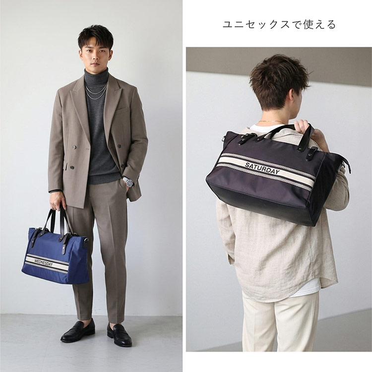 ナイロン 牛革 2WAY トートバッグ レディース 