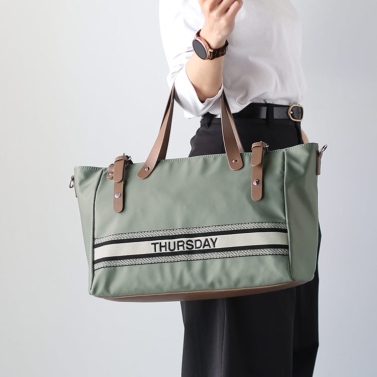 ナイロン 牛革 2WAY トートバッグ レディース 