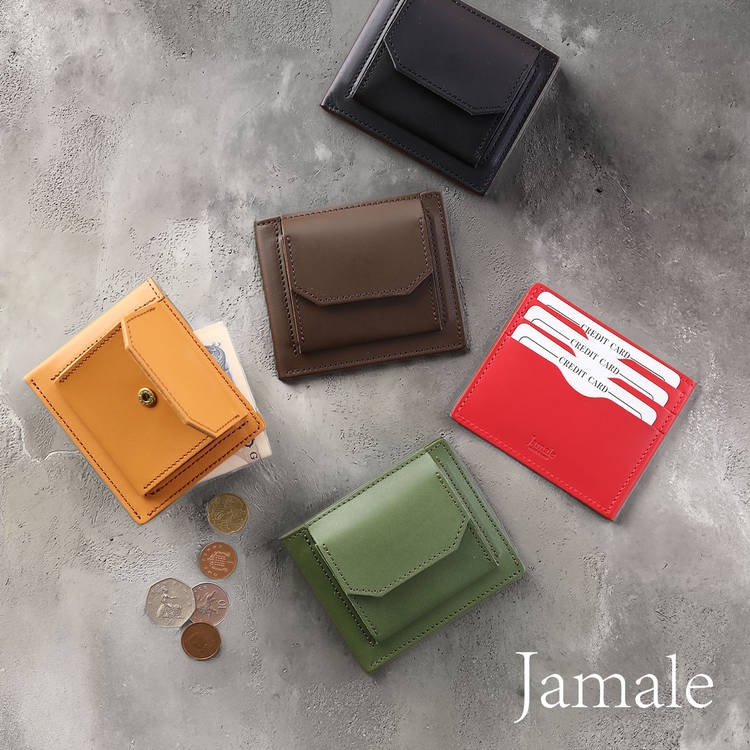 Jamale ヌメ革 薄型財布