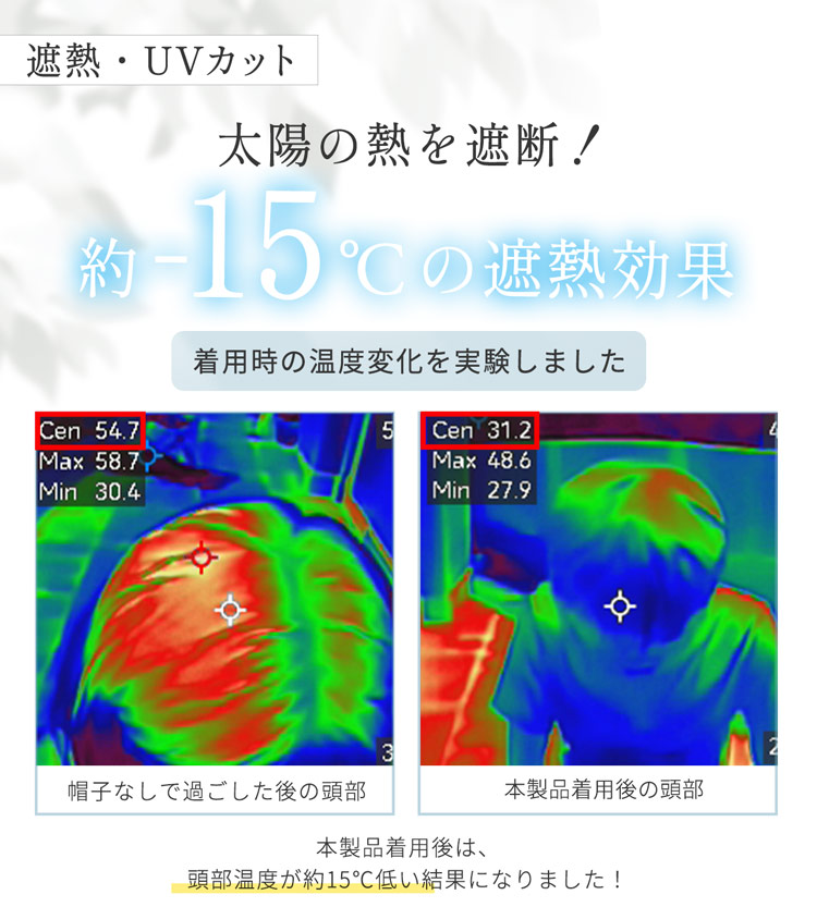 遮熱帽子 UVカット 帽子 レディース 遮熱ハット つば広 日よけ帽子 ネックガード付き フェイスカバー 