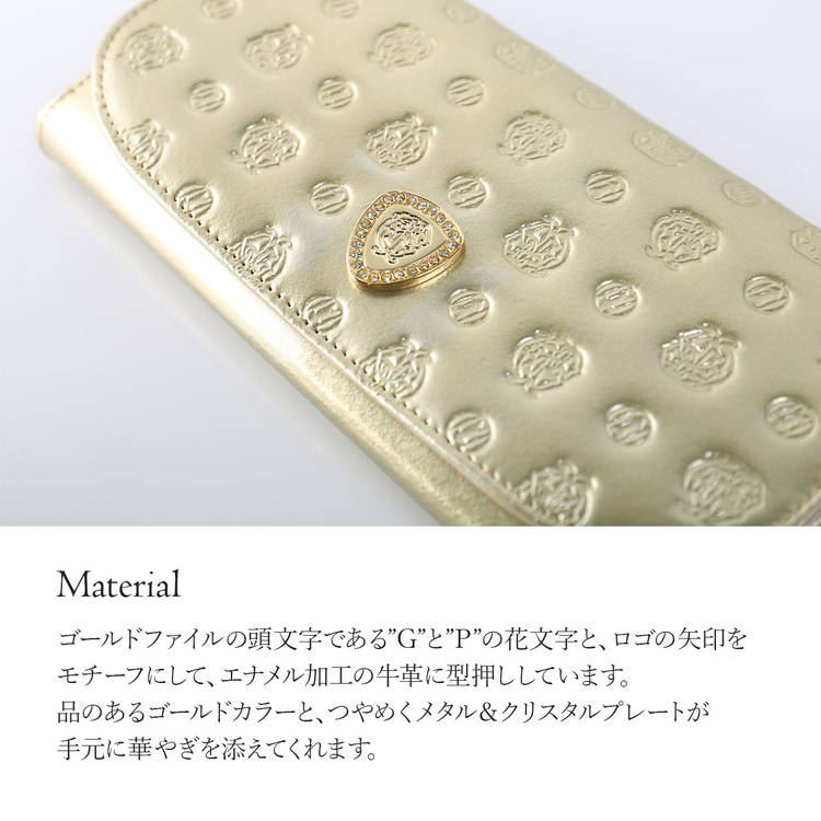 ゴールドファイル モノグラム 牛革長財布